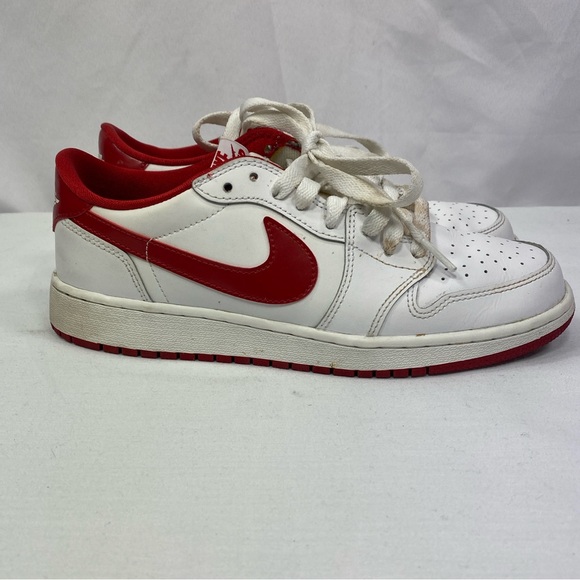 Nike Air Jordan 1 Retro Low OG BG White Varsity Red 709999-101 Wmns 7.5 Youth 6Y - Picture 10 of 14